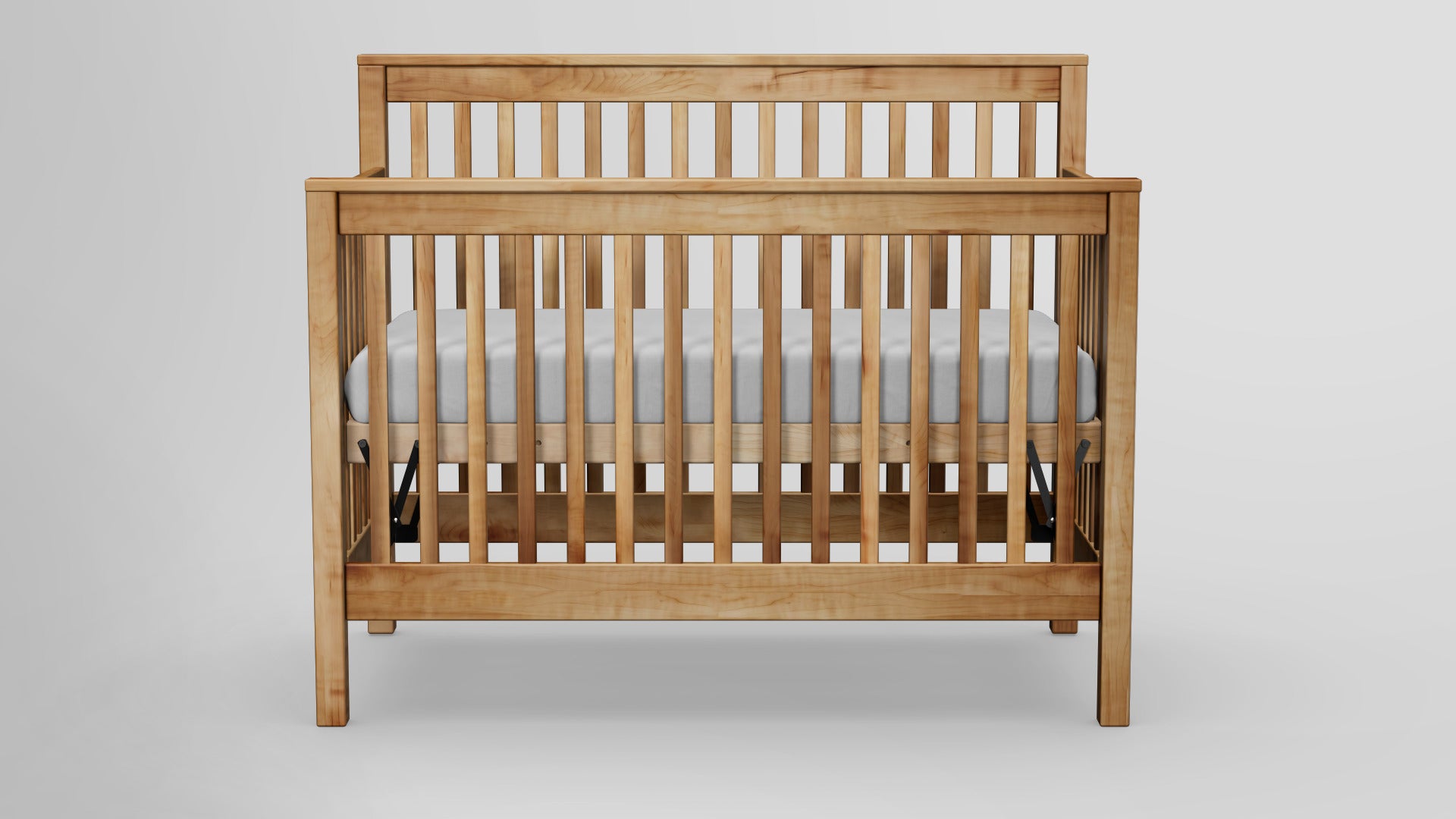 Best Rated Cribs Footprint Slat Crib 100% Solid Wood Green Cradle