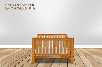 Moss Green Slat Crib