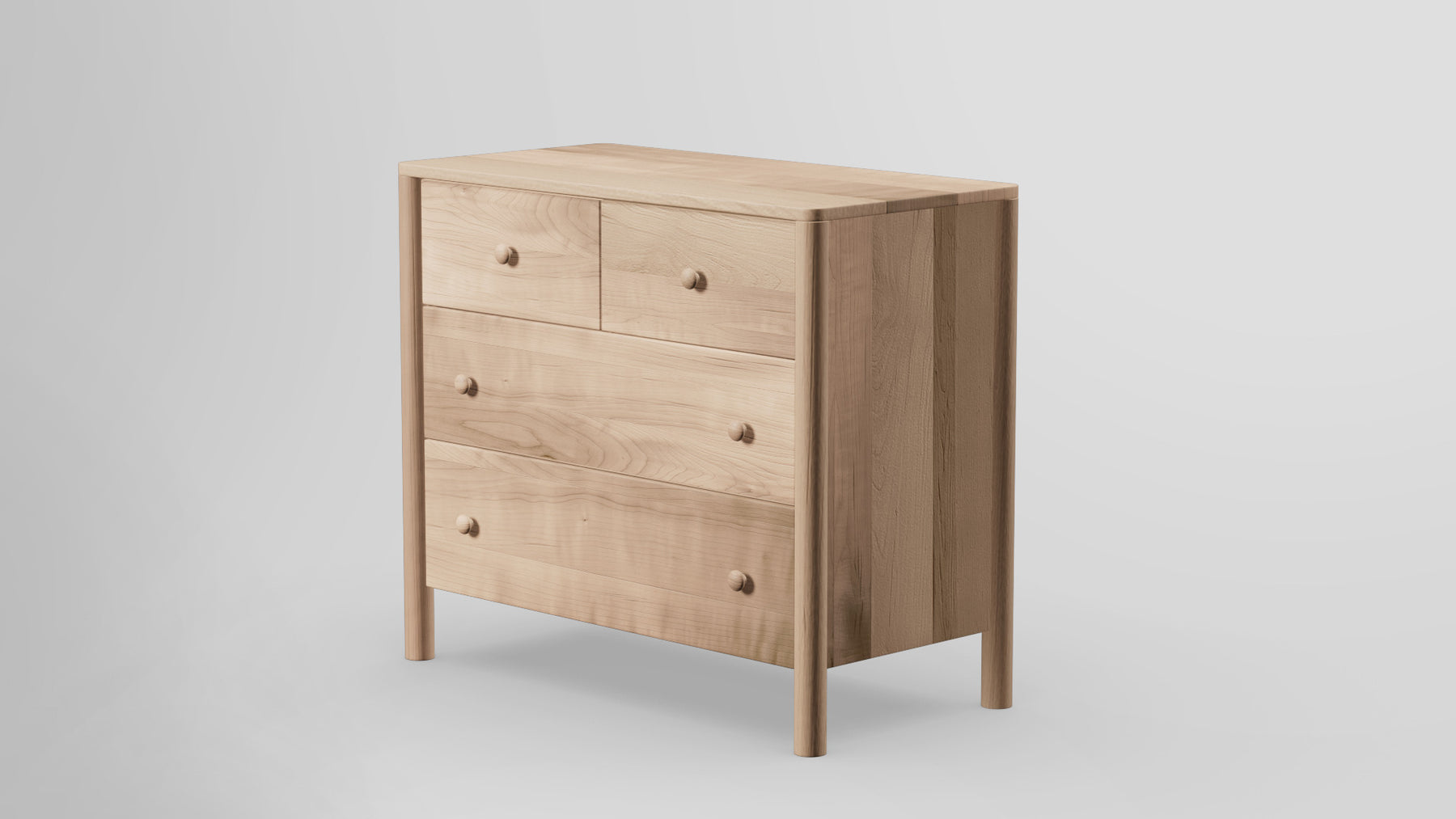 Solid Changing Table Childspose 4 Drawer Changing Table | Organic Solid Wood | Green Cradle