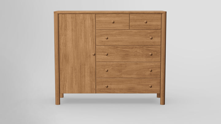Childspose 6 Drawer Chest Combo Left Wardrobe