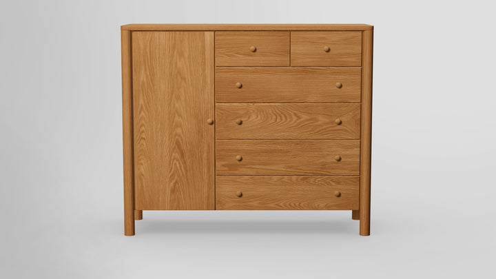Childspose 6 Drawer Chest Combo Left Wardrobe