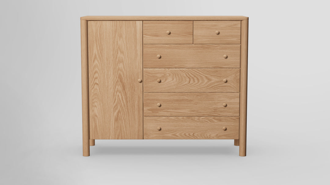 Childspose 6 Drawer Chest Combo Left Wardrobe