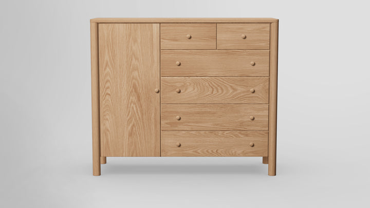Childspose 6 Drawer Chest Combo Left Wardrobe