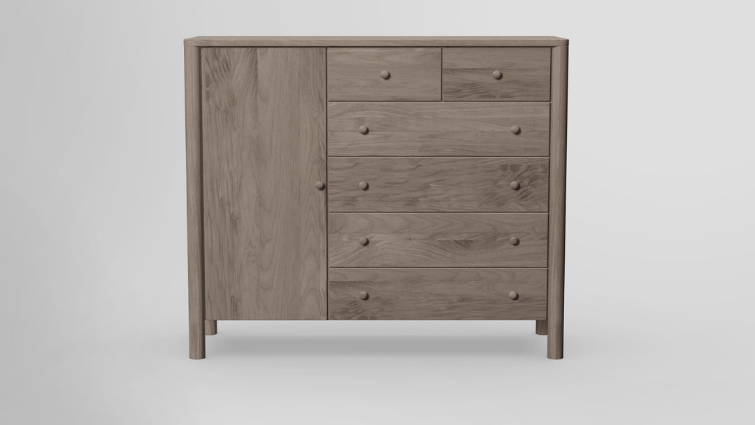 Childspose 6 Drawer Chest Combo Left Wardrobe