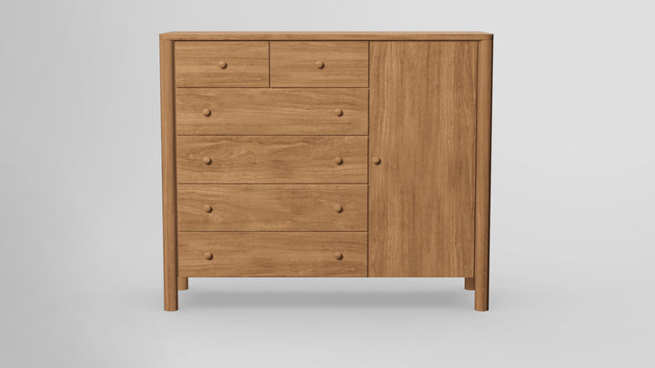 Childspose 6 Drawer Chest Combo Right Wardrobe