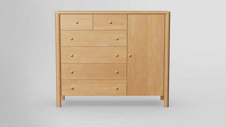 Childspose 6 Drawer Chest Combo Right Wardrobe