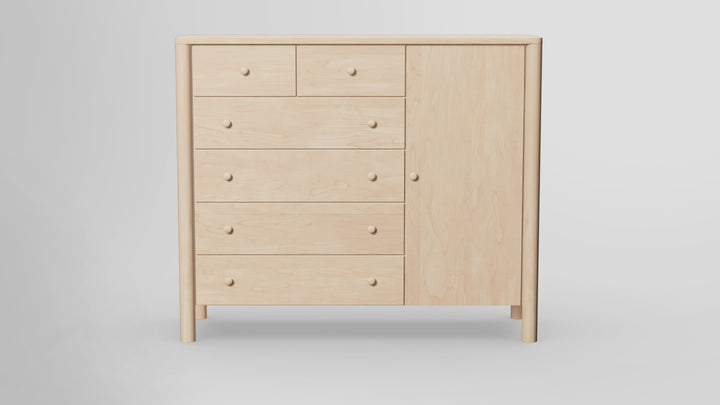 Childspose 6 Drawer Chest Combo Right Wardrobe