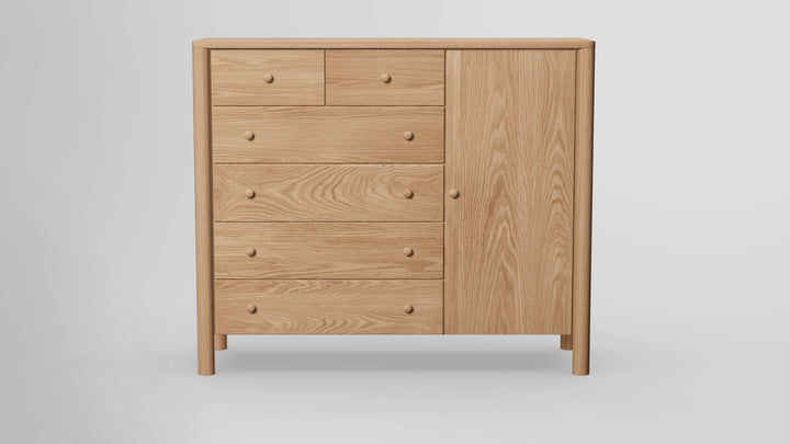 Childspose 6 Drawer Chest Combo Right Wardrobe