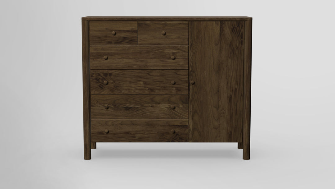 Childspose 6 Drawer Chest Combo Right Wardrobe