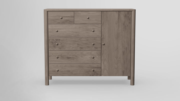 Childspose 6 Drawer Chest Combo Right Wardrobe