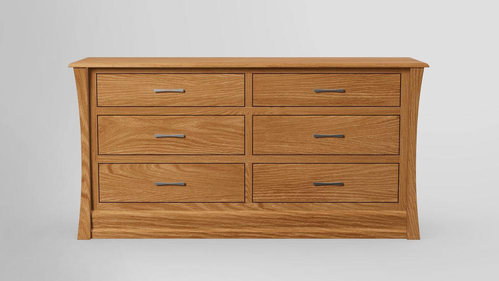 solid wood dresser changing table low voc water-based finish eu Clover Green 6 Drawer Changing Table