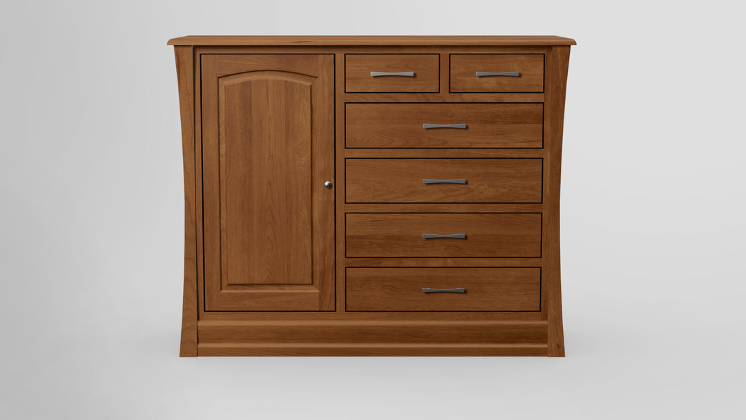 Clover Green 6 Drawer Chest Combo Left Wardrobe