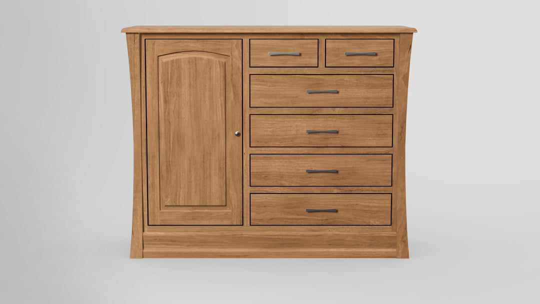 Clover Green 6 Drawer Chest Combo Left Wardrobe