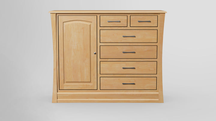 Clover Green 6 Drawer Chest Combo Left Wardrobe