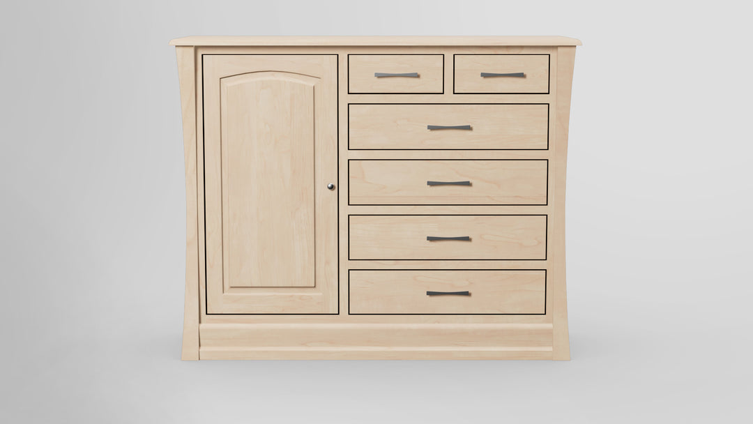 Clover Green 6 Drawer Chest Combo Left Wardrobe