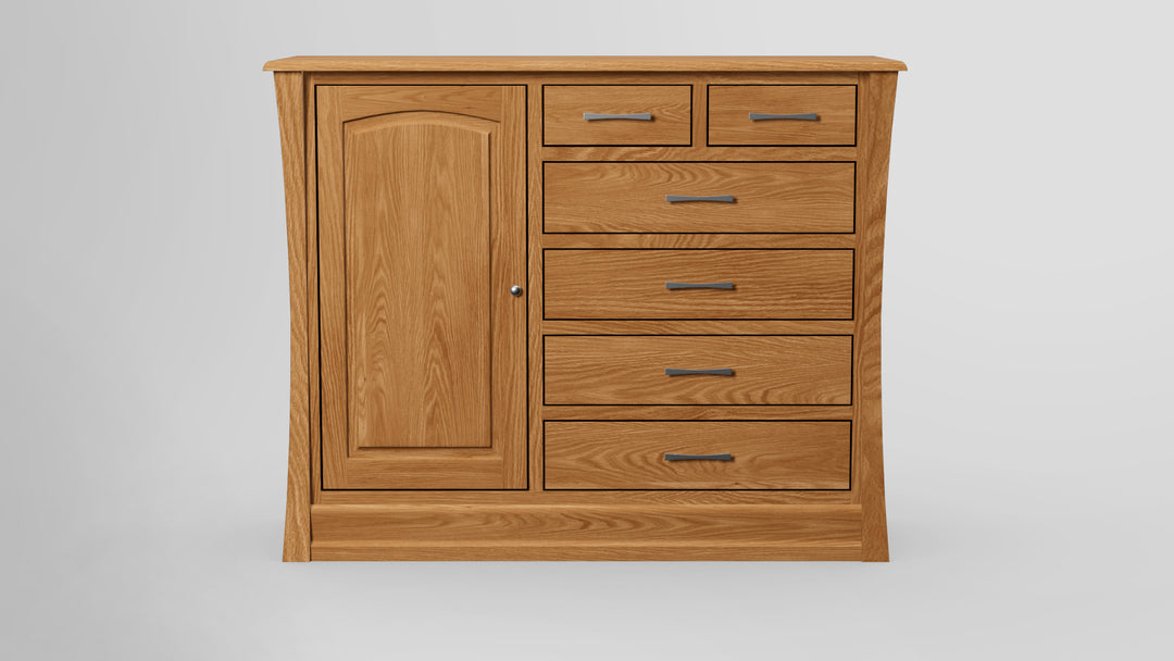 Clover Green 6 Drawer Chest Combo Left Wardrobe