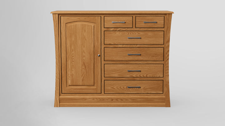 Clover Green 6 Drawer Chest Combo Left Wardrobe