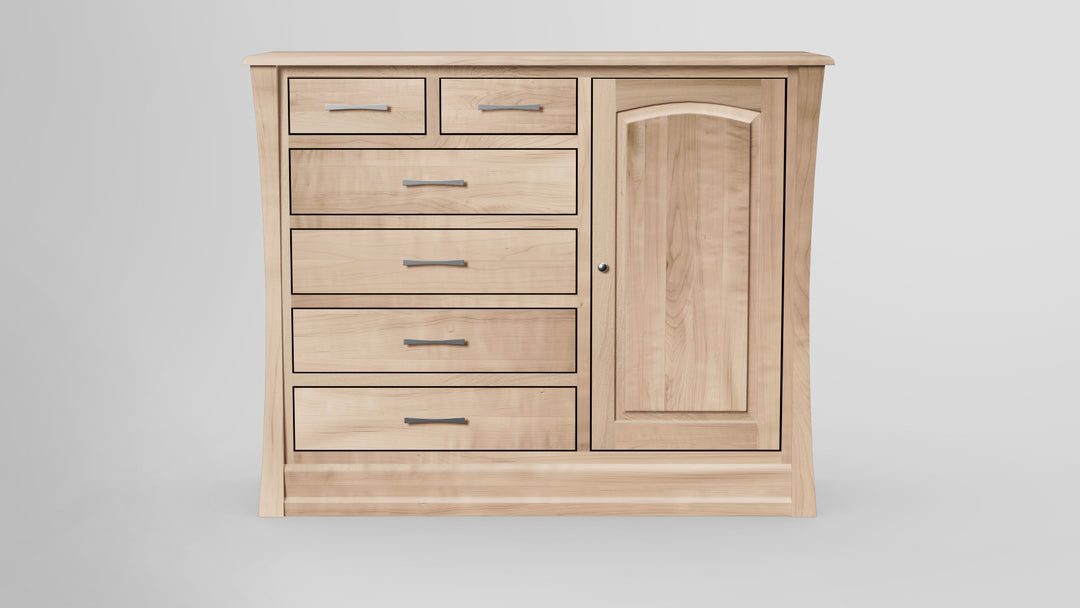 Clover Green 6 Drawer Chest Combo Right Wardrobe