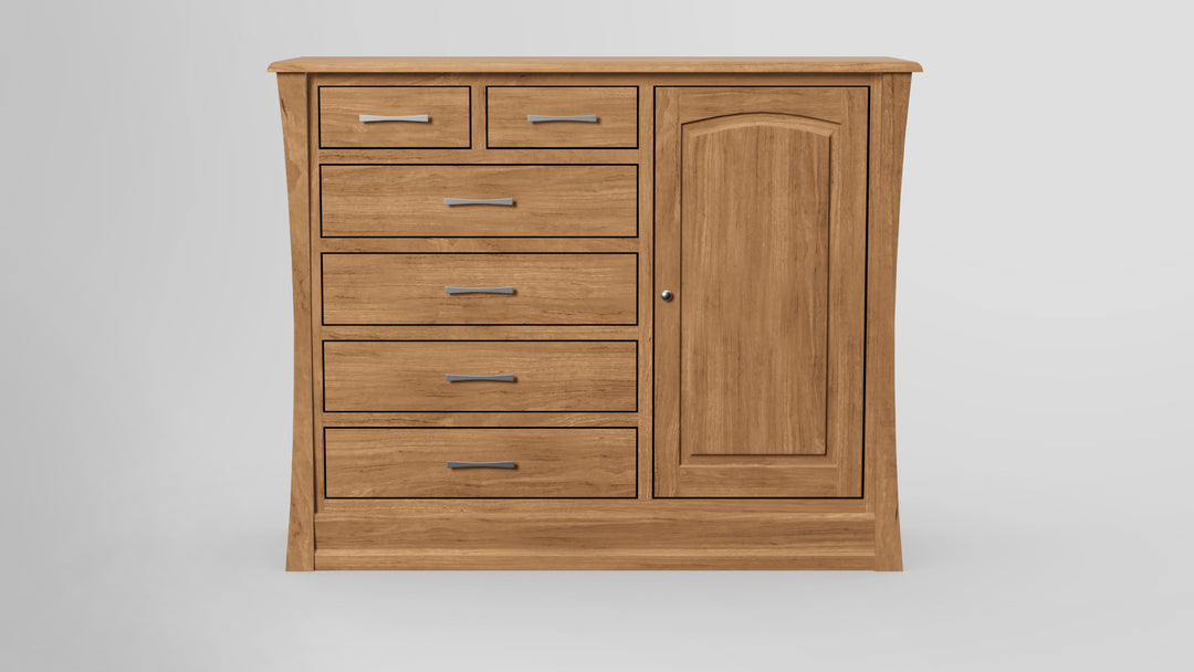 Clover Green 6 Drawer Chest Combo Right Wardrobe