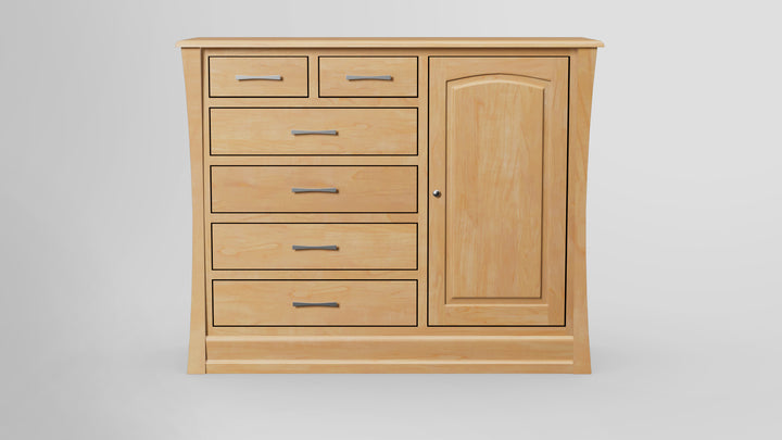 Clover Green 6 Drawer Chest Combo Right Wardrobe