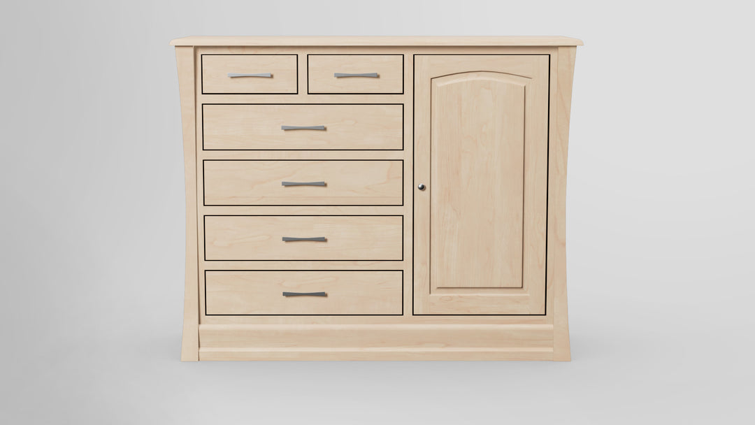 Clover Green 6 Drawer Chest Combo Right Wardrobe