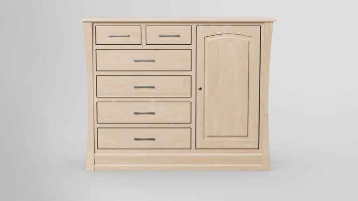 Clover Green 6 Drawer Chest Combo Right Wardrobe