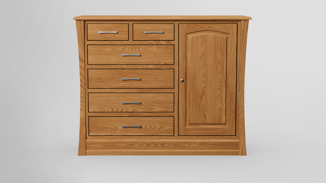 Clover Green 6 Drawer Chest Combo Right Wardrobe