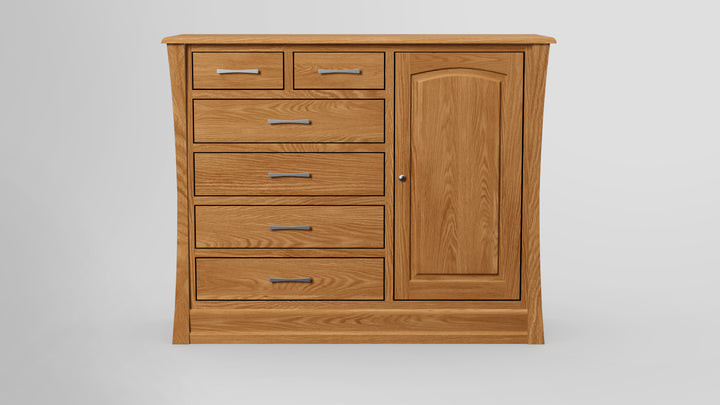 Clover Green 6 Drawer Chest Combo Right Wardrobe