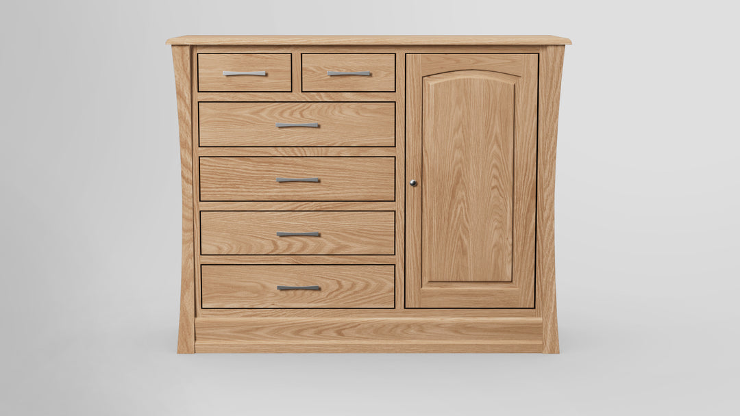 Clover Green 6 Drawer Chest Combo Right Wardrobe
