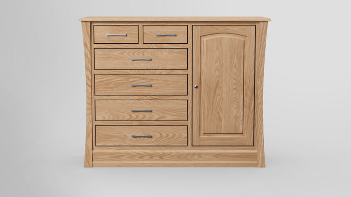 Clover Green 6 Drawer Chest Combo Right Wardrobe