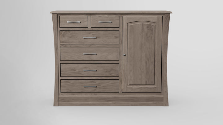 Clover Green 6 Drawer Chest Combo Right Wardrobe