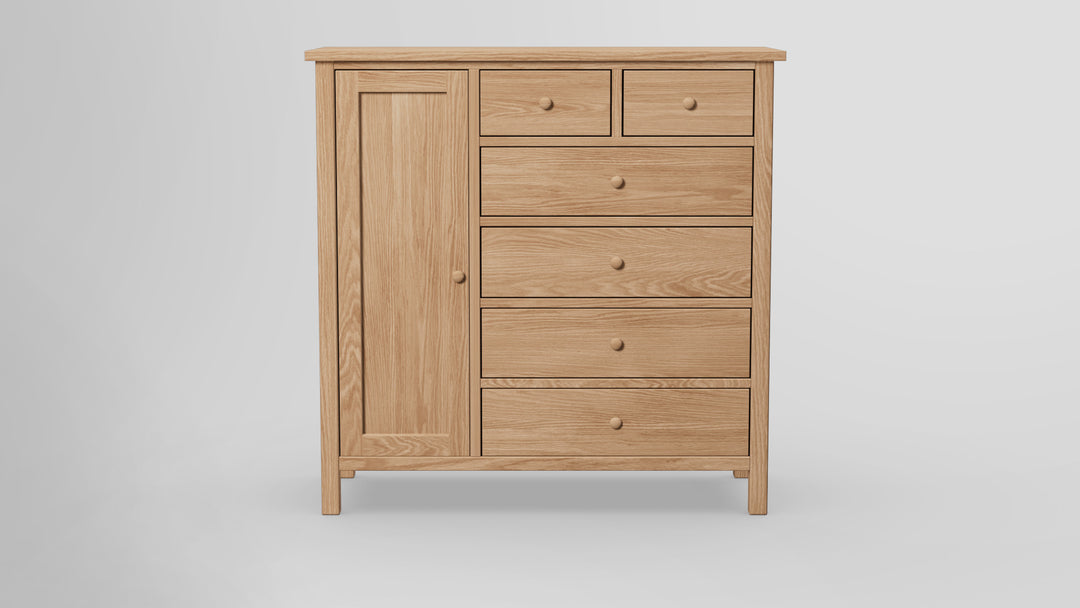 Footprint 6 Drawer Chest Combo Left Wardrobe