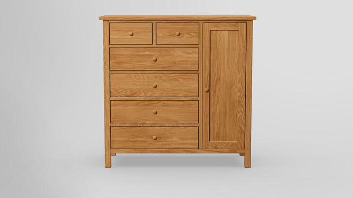 Footprint 6 Drawer Chest Combo Right Wardrobe