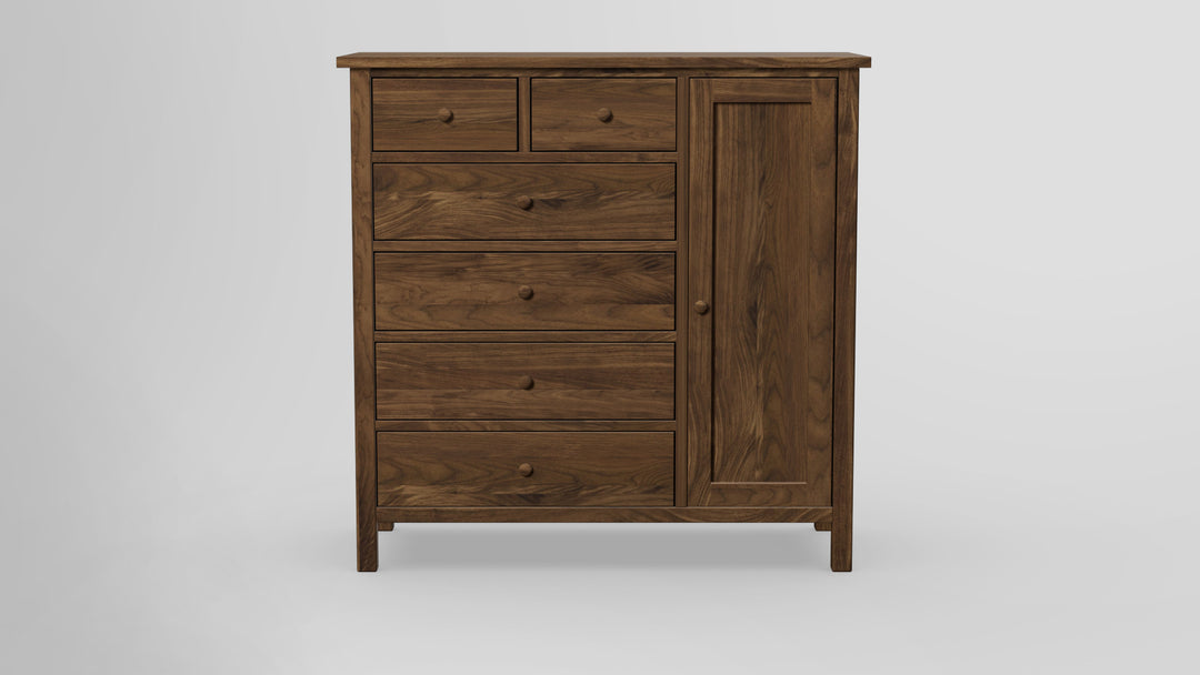 Footprint 6 Drawer Chest Combo Right Wardrobe