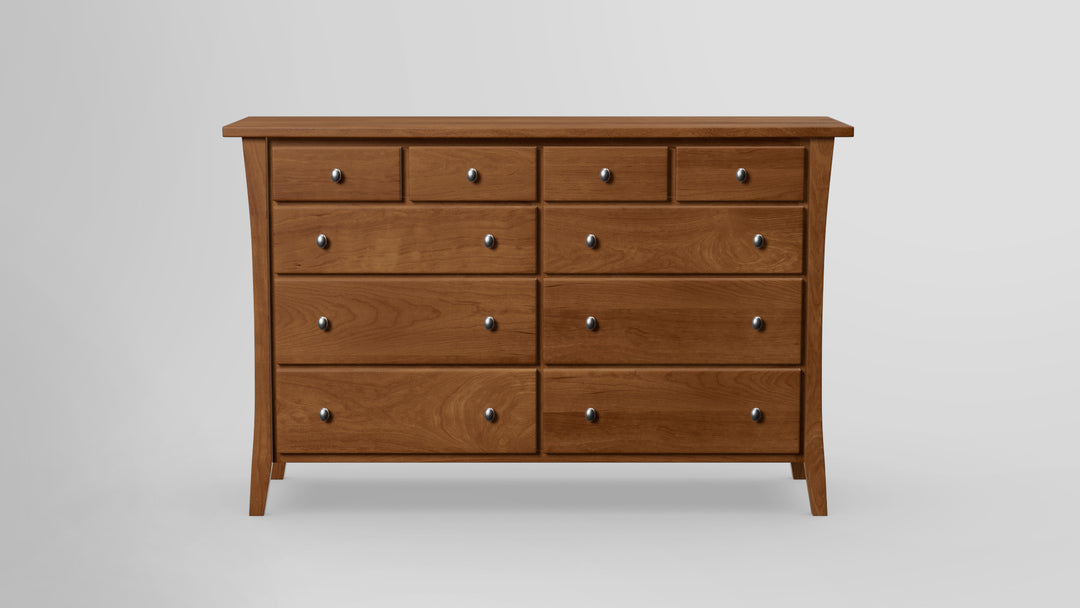 Forest Green 10 Drawer Tall Dresser