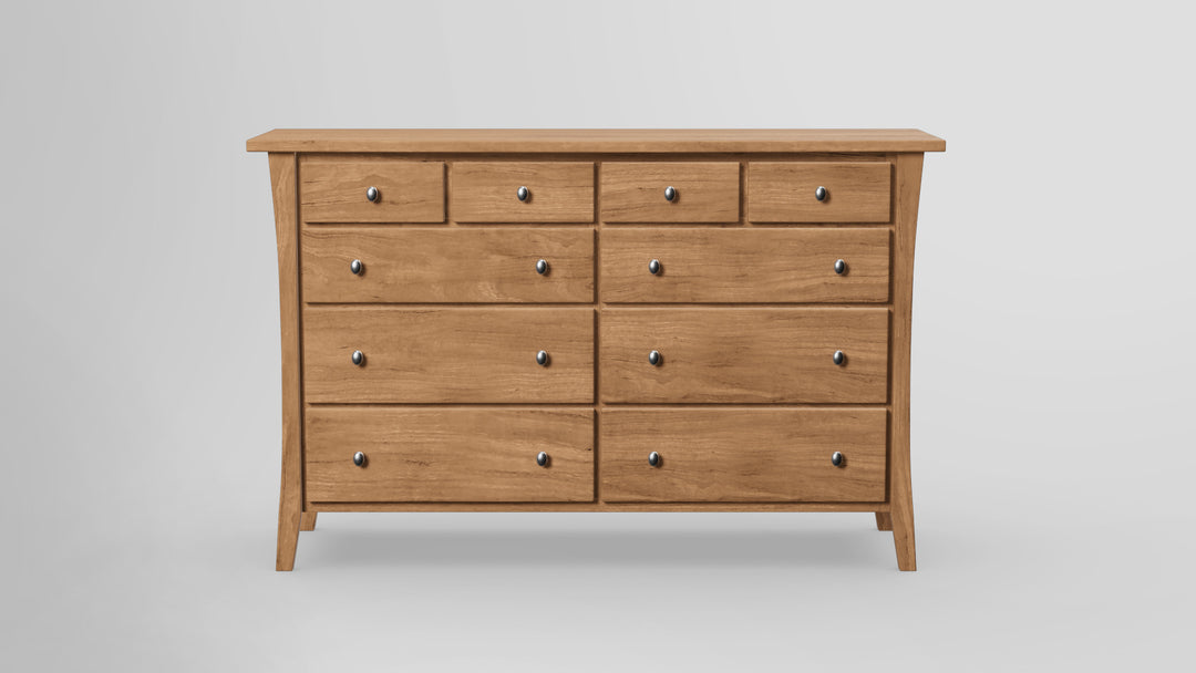 Forest Green 10 Drawer Tall Dresser