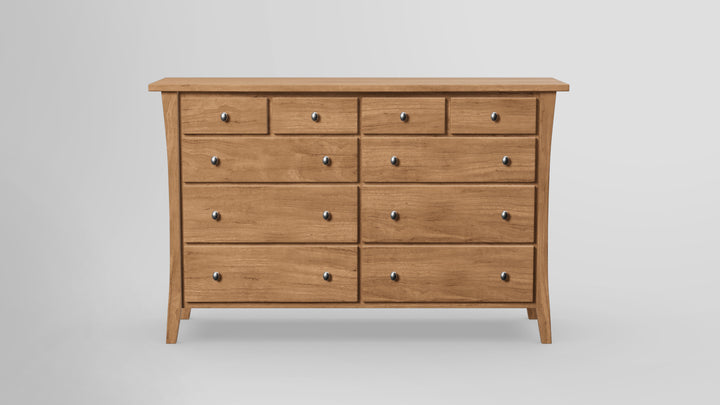 Forest Green 10 Drawer Tall Dresser