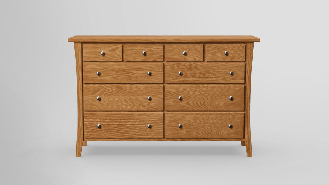 Forest Green 10 Drawer Tall Dresser