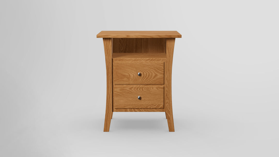 Forest Green 2 Drawer Nightstand