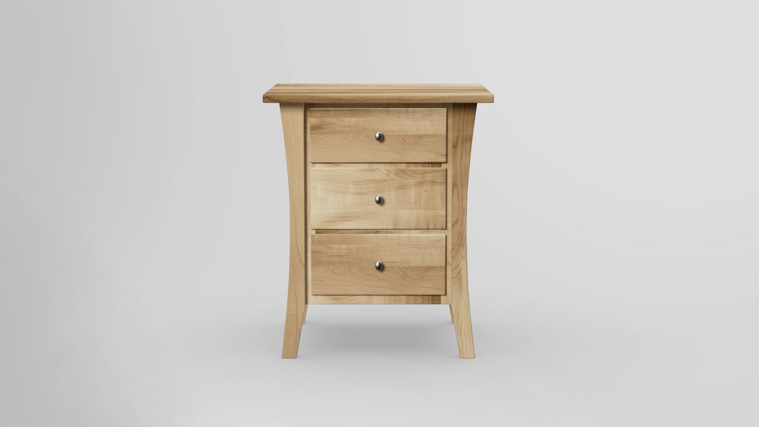 Forest Green 3 Drawer Night Stand