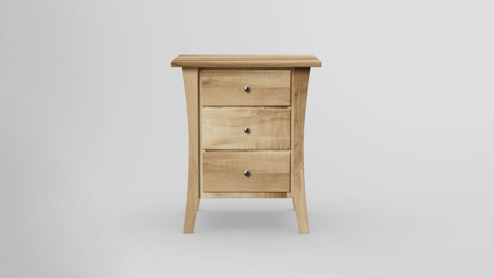 Forest Green 3 Drawer Night Stand