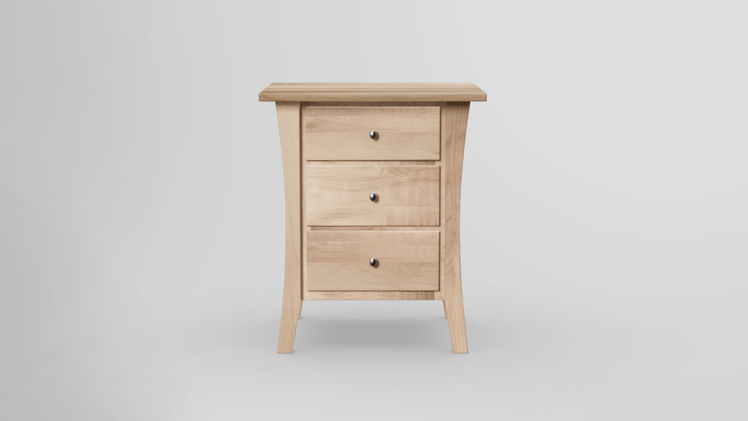 Forest Green 3 Drawer Nightstand