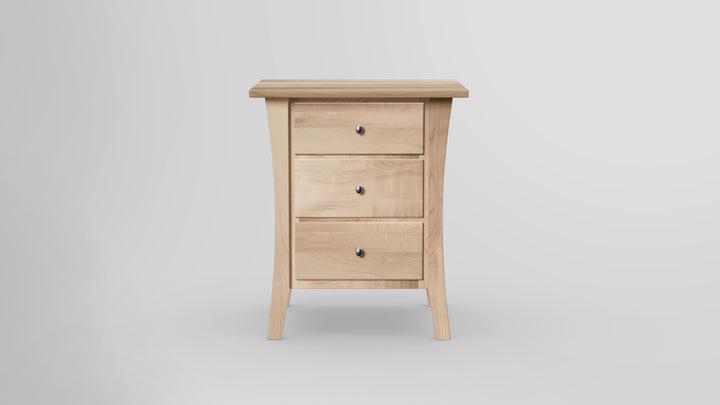 Forest Green 3 Drawer Nightstand