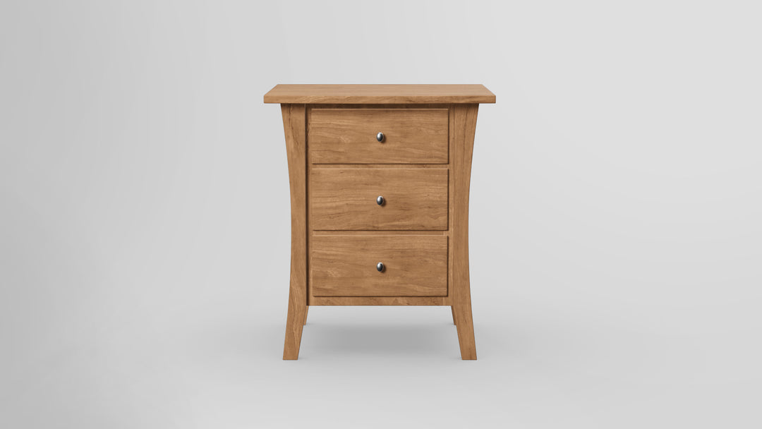 Forest Green 3 Drawer Night Stand