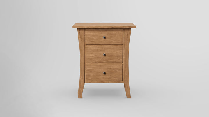 Forest Green 3 Drawer Night Stand
