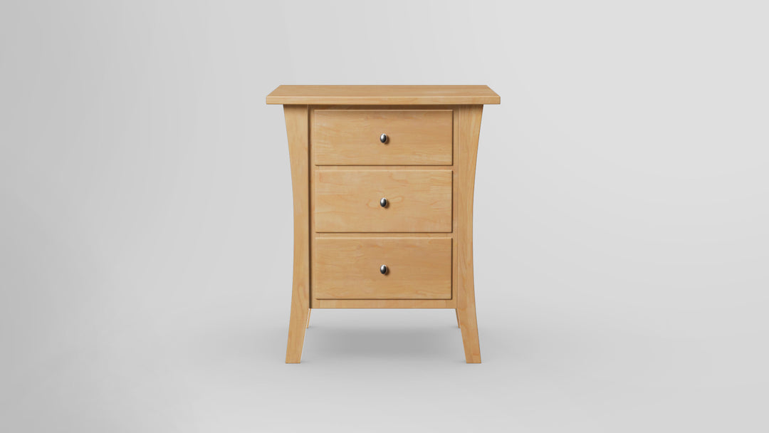 Forest Green 3 Drawer Night Stand