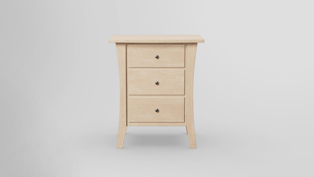 Forest Green 3 Drawer Night Stand