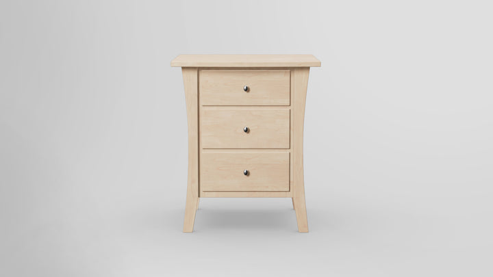 Forest Green 3 Drawer Night Stand