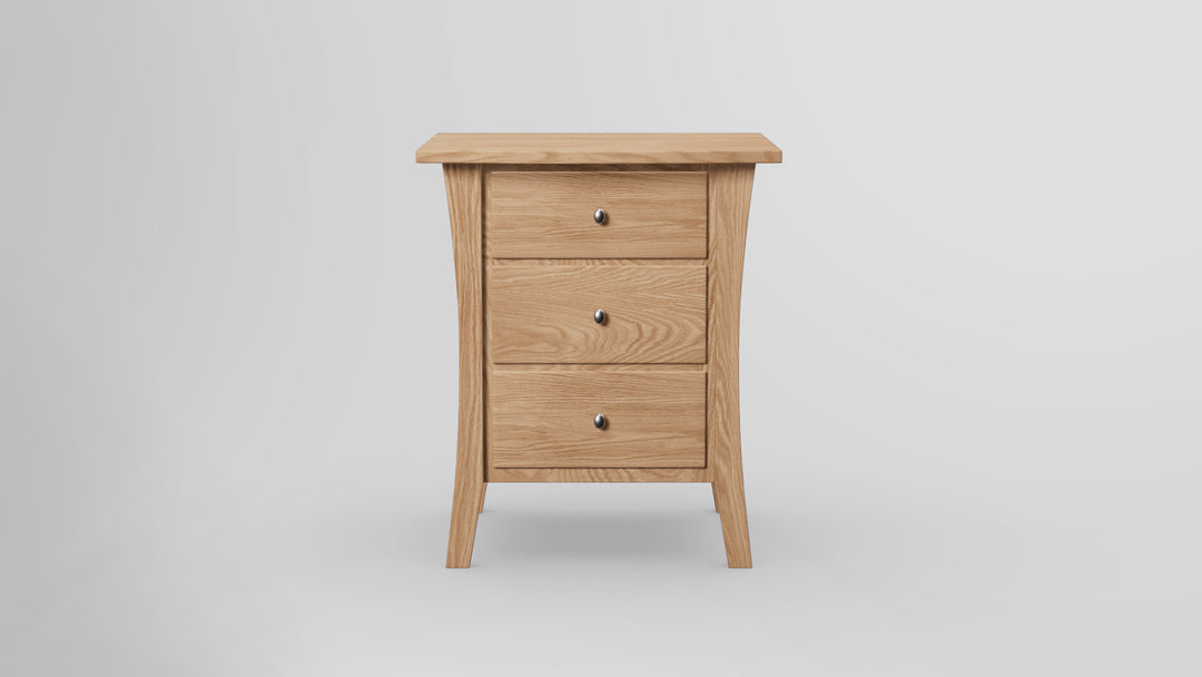 Forest Green 3 Drawer Night Stand