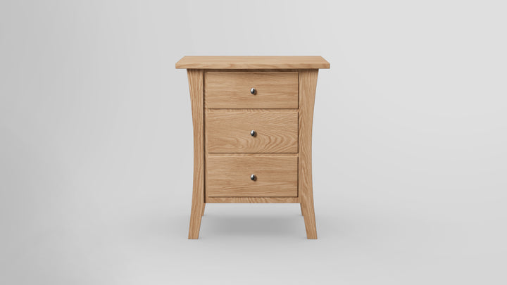 Forest Green 3 Drawer Night Stand